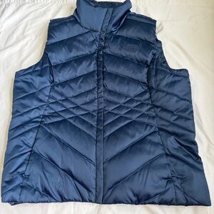 The North Face 550 Fill Down Vest Women’s XL Blue Puffer Full Zip Jacket
